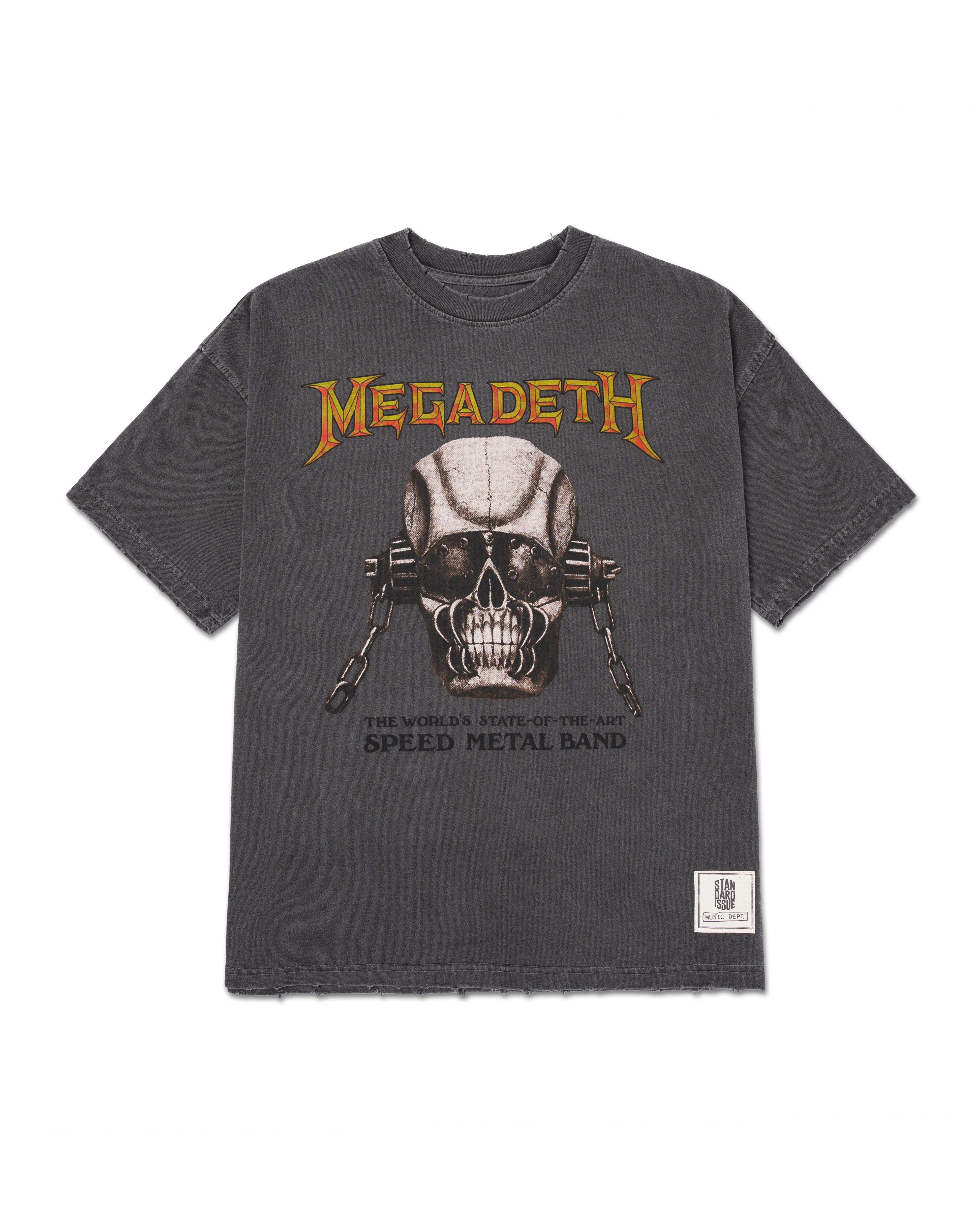 Megadeth State Boxy Tee Washed Vintage Black