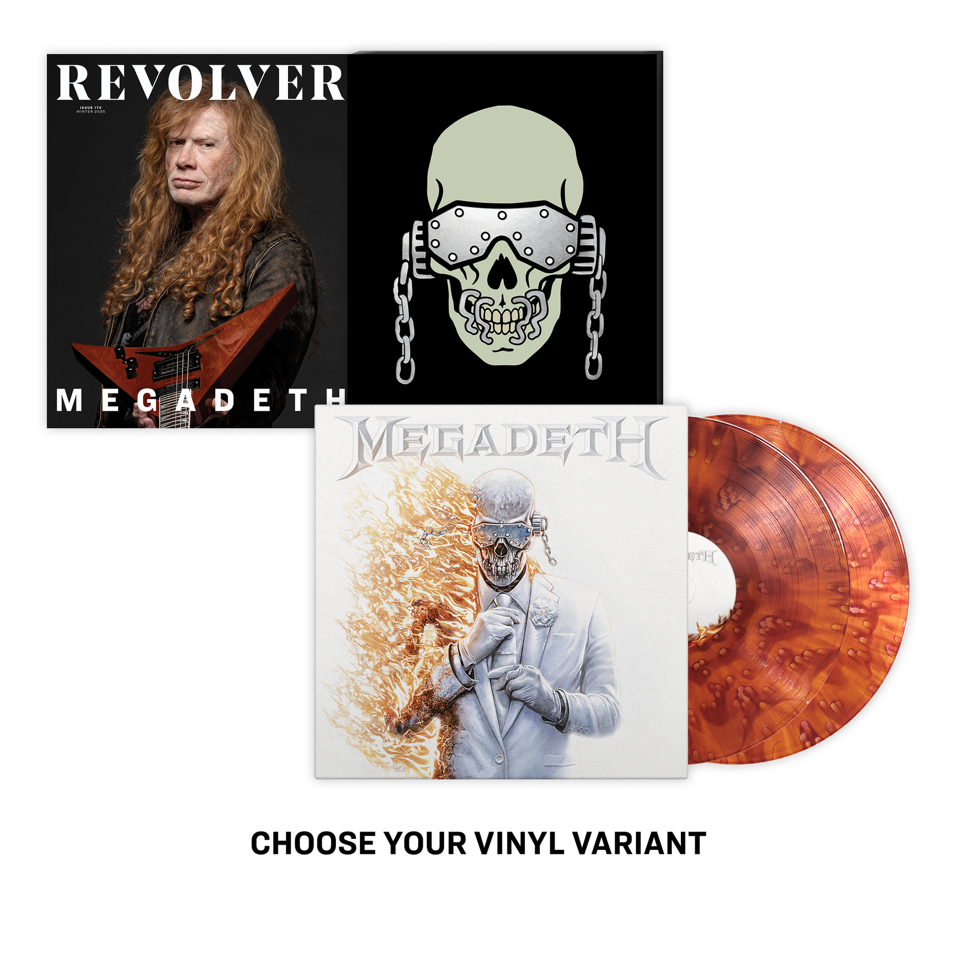 MEGADETH 'MEGADETH' 2LP (Exclusive Vinyl) + REVOLVER WINTER ISSUE IN N