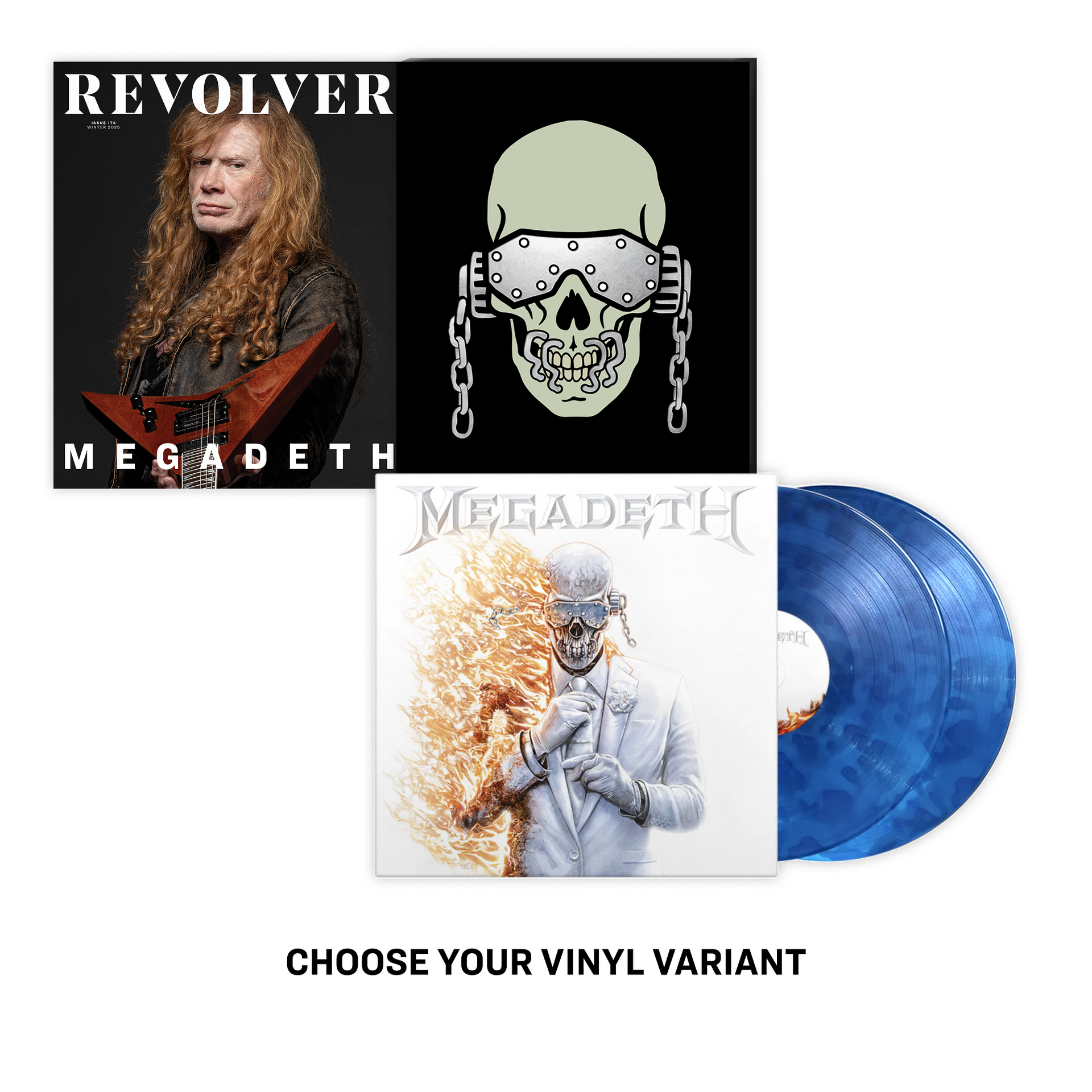 MEGADETH 'MEGADETH' 2LP (Exclusive Vinyl) + REVOLVER WINTER ISSUE IN N MEGADETH 'MEGADETH' 2LP (Exclusive Vinyl) + REVOLVER WINTER ISSUE IN N