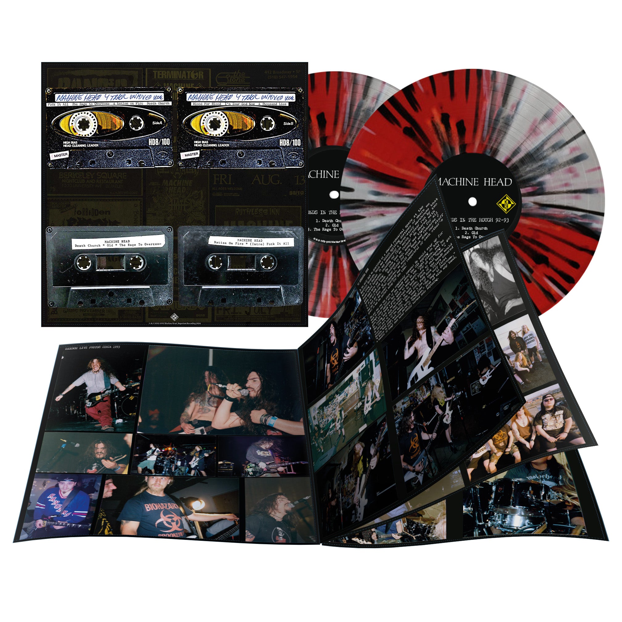 MACHINE HEAD 'DIAMONDS IN THE ROUGH '92-'93’ 2LP (Limited Edition – Only 250 Made, Red/Gray/Black Splatter Vinyl)