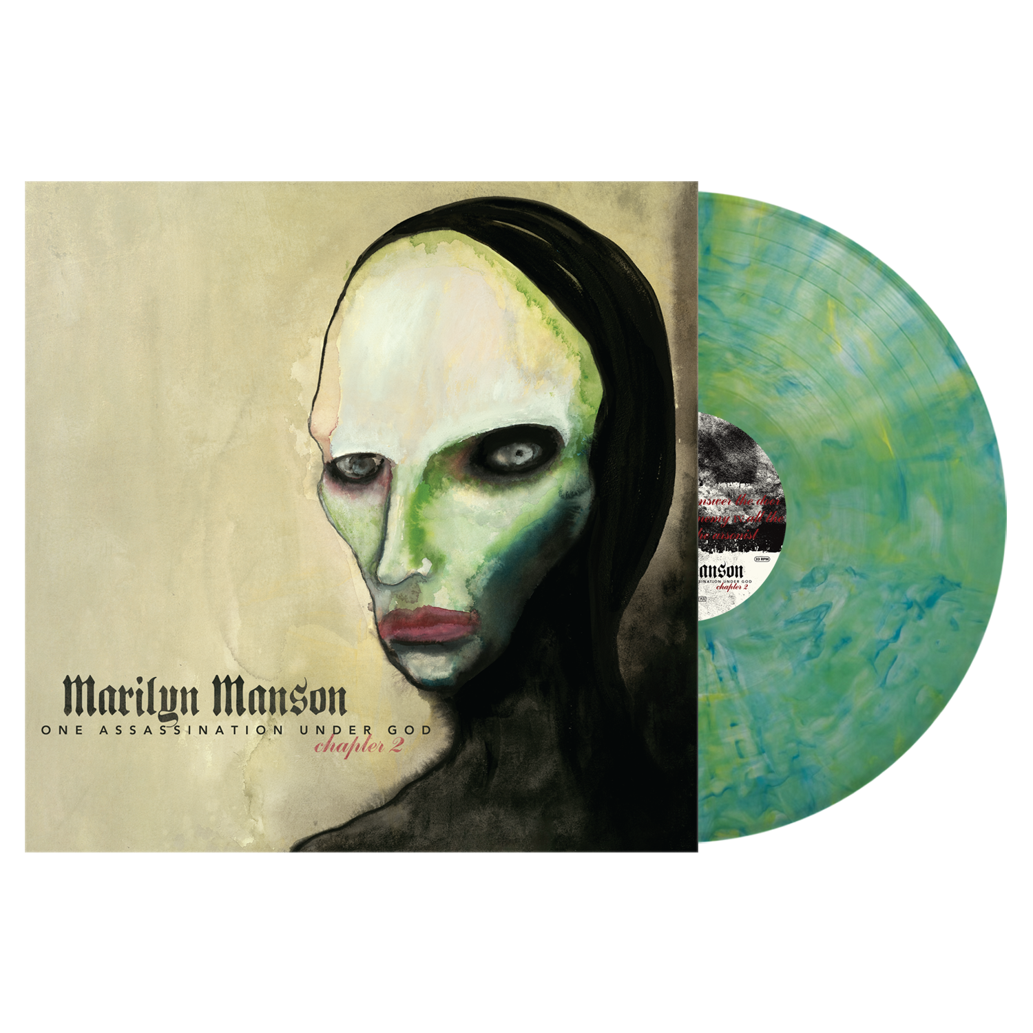 MARILYN MANSON ‘ONE ASSASSINATION UNDER GOD - CHAPTER 2’ LP (Green & Blue Marble Vinyl)