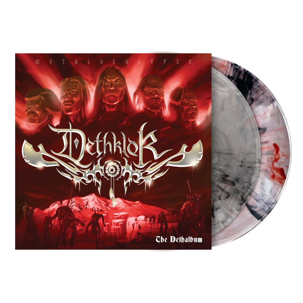 DETHKLOK ‘THE DETHALBUM’ EXPANDED EDITION 2LP (Clear w/ Red & Black Smoke [A/B] Clear w/ Silver & Black Smoke [C/D] Vinyl)