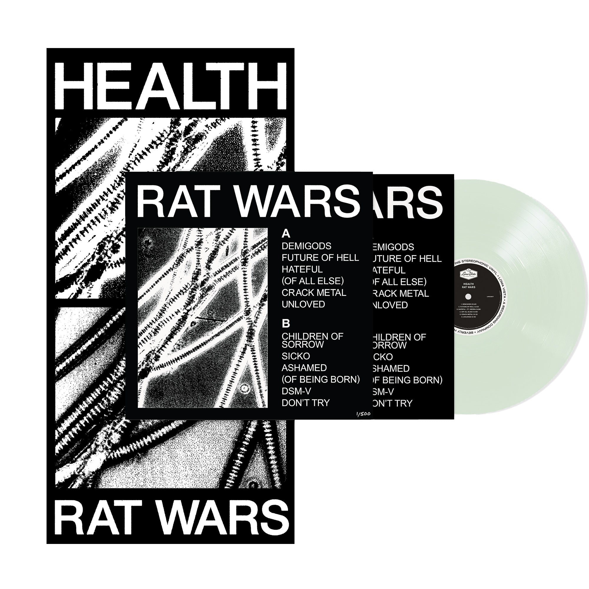 HEALTH ‘RAT WARS’ LP (Limited Edition – Only 500 made, Coke Bottle Clear Vinyl)