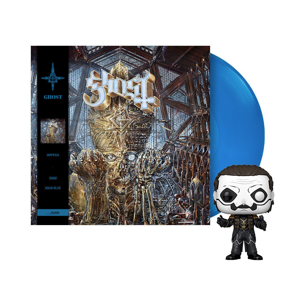 GHOST 'IMPERA' LP (Blue Vinyl) + PAPA EMERITUS IV FUNKO POP! ROCKS FIGURE