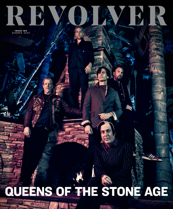 QUEENS OF THE STONE AGE x REVOLVER BUNDLE – 2023 SUMMER ALT COVER ISSUE W/ 'IN TIMES NEW ROMAN' LP (Red Vinyl)