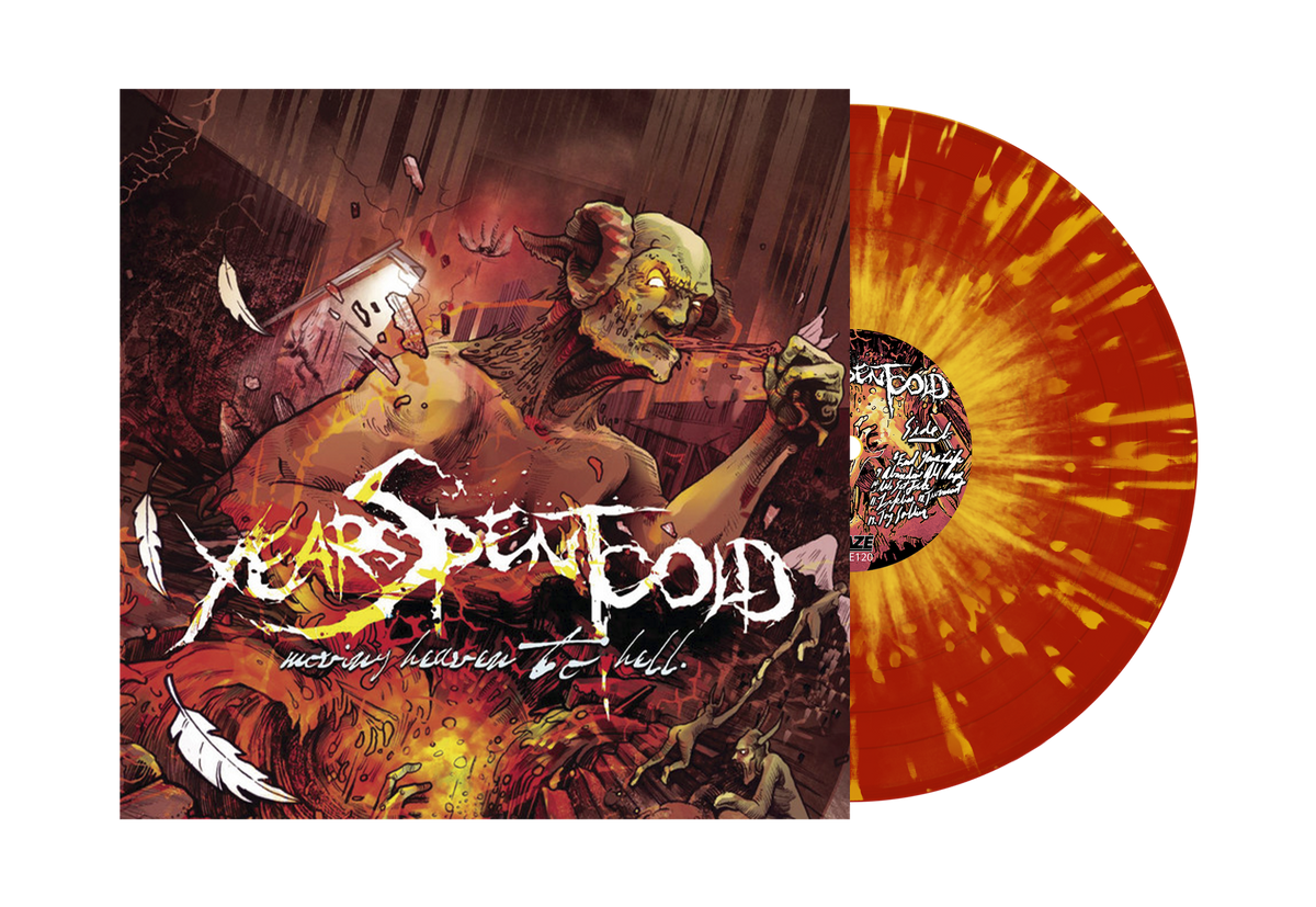 YEARS SPENT COLD 'MOVING HEAVEN TO HELL' LP (Red w/ Yellow Burst Vinyl