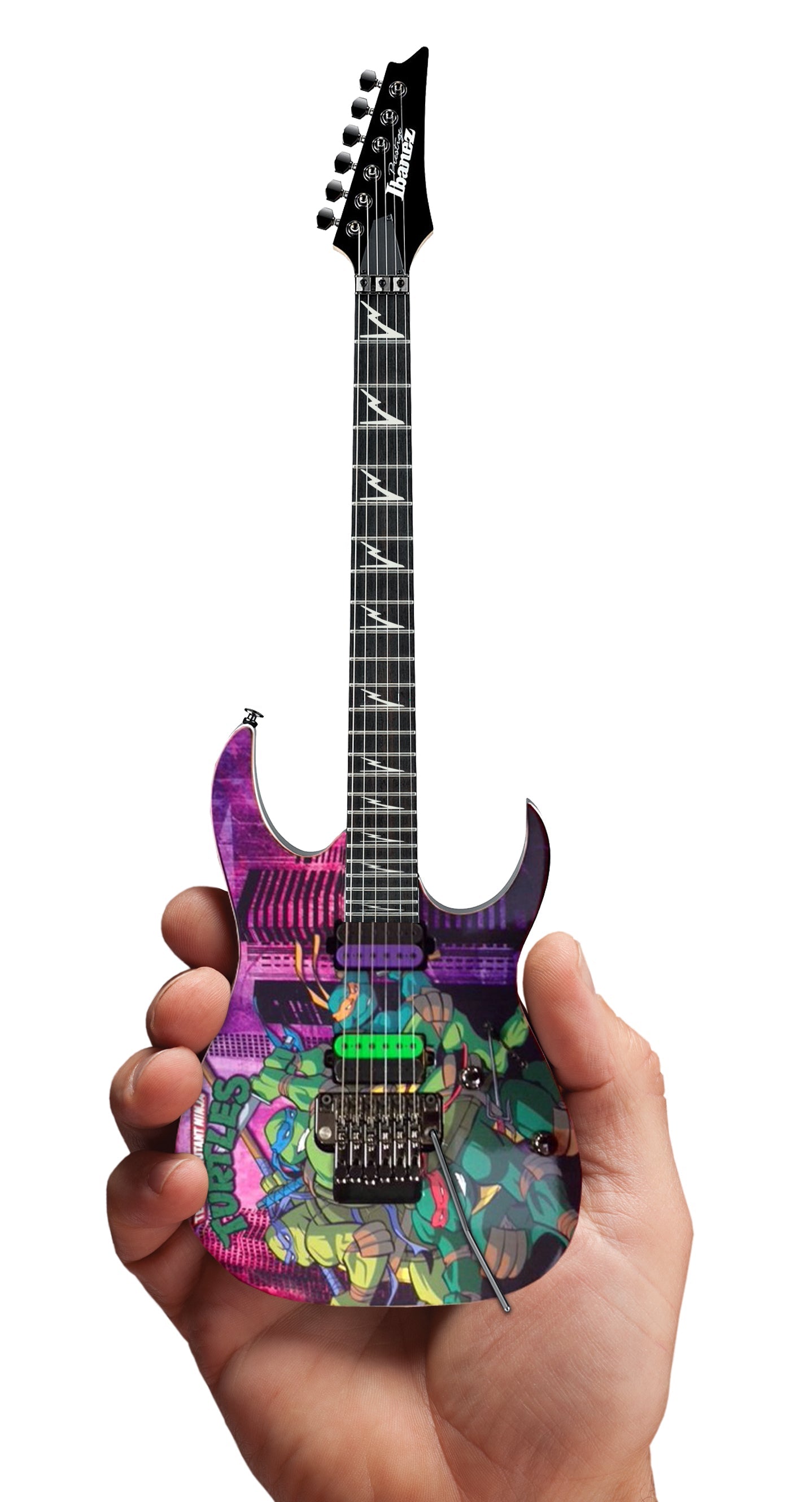 NITA STRAUSS NINJA TURTLES IBANEZ MINI GUITAR REPLICA COLLECTIBLE