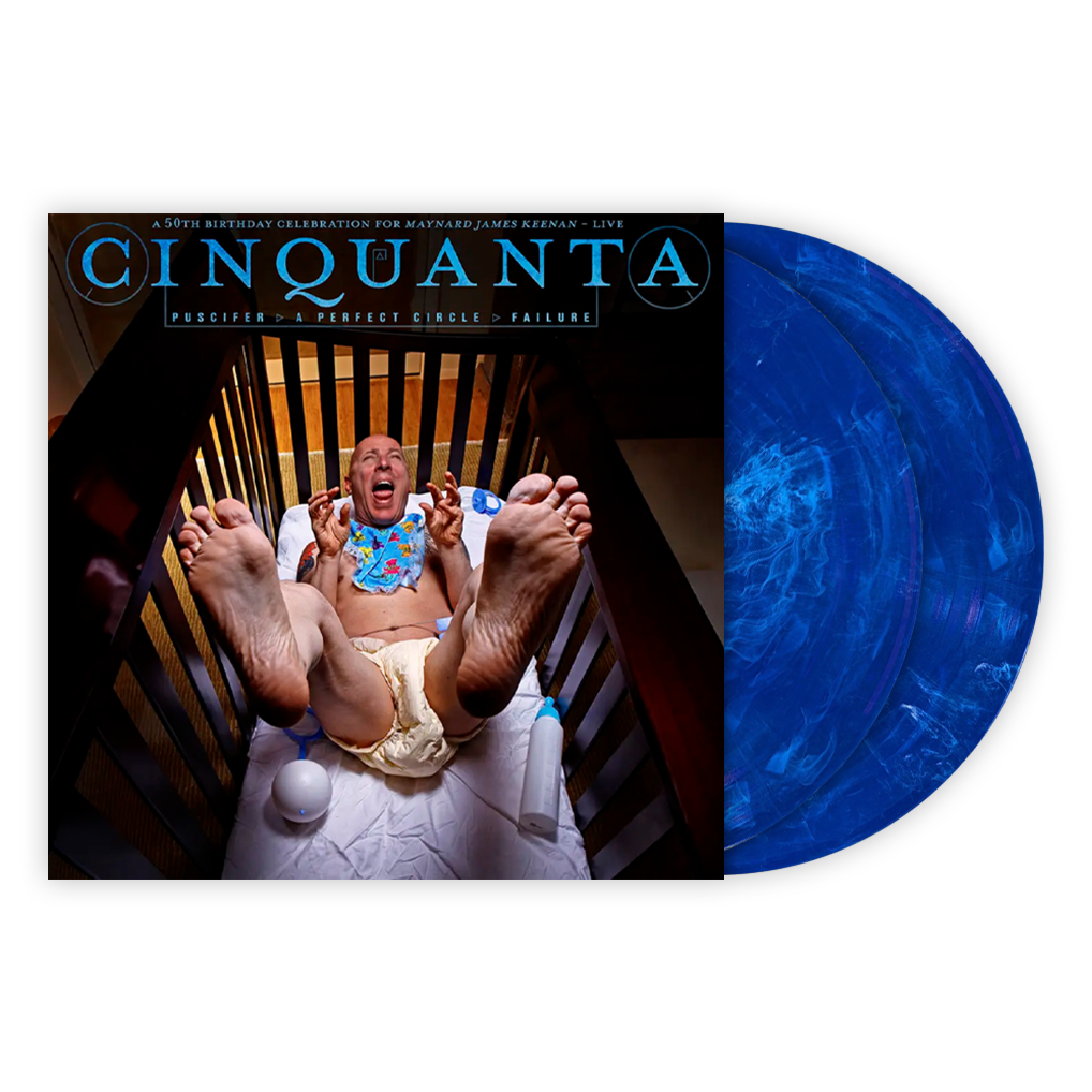 MAYNARD JAMES KEENAN ‘CINQUANTA’ 2LP - feat. Puscifer, A Perfect Circle, and Failure (Limited Edition – Clear Blue w/ White Swirl)