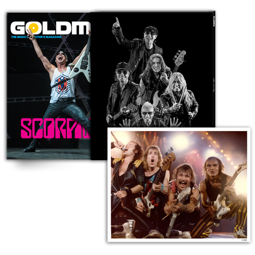 GOLDMINE MAGAZINE: JUNE/JULY 2022 ISSUE ALT COVER FEATURING SCORPIONS - HAND-NUMBERED SLIPCASE & PHOTO PRINT