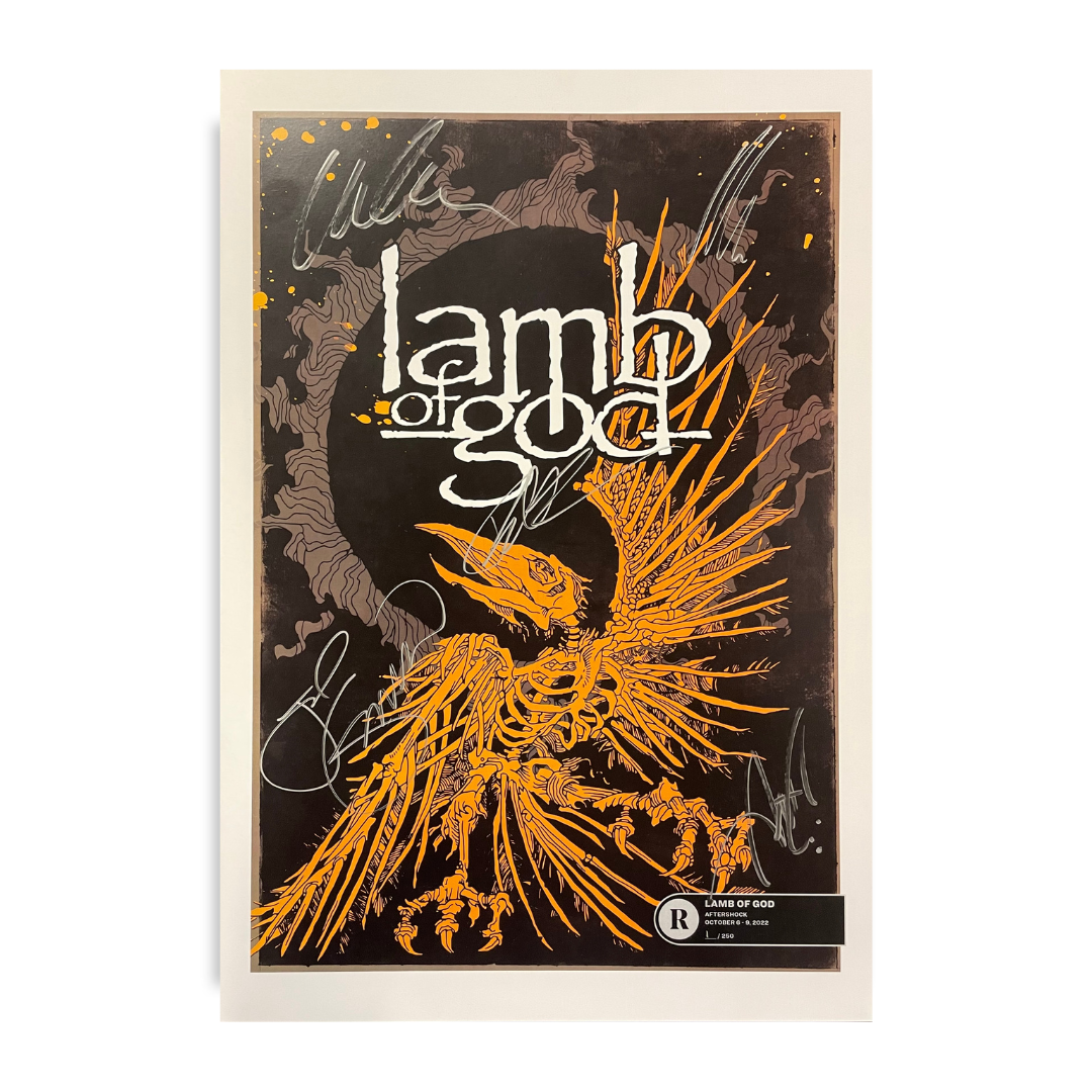 LAMB OF GOD x REVOLVER x AFTERSHOCK 2022 - SIGNED FESTIVAL POSTER