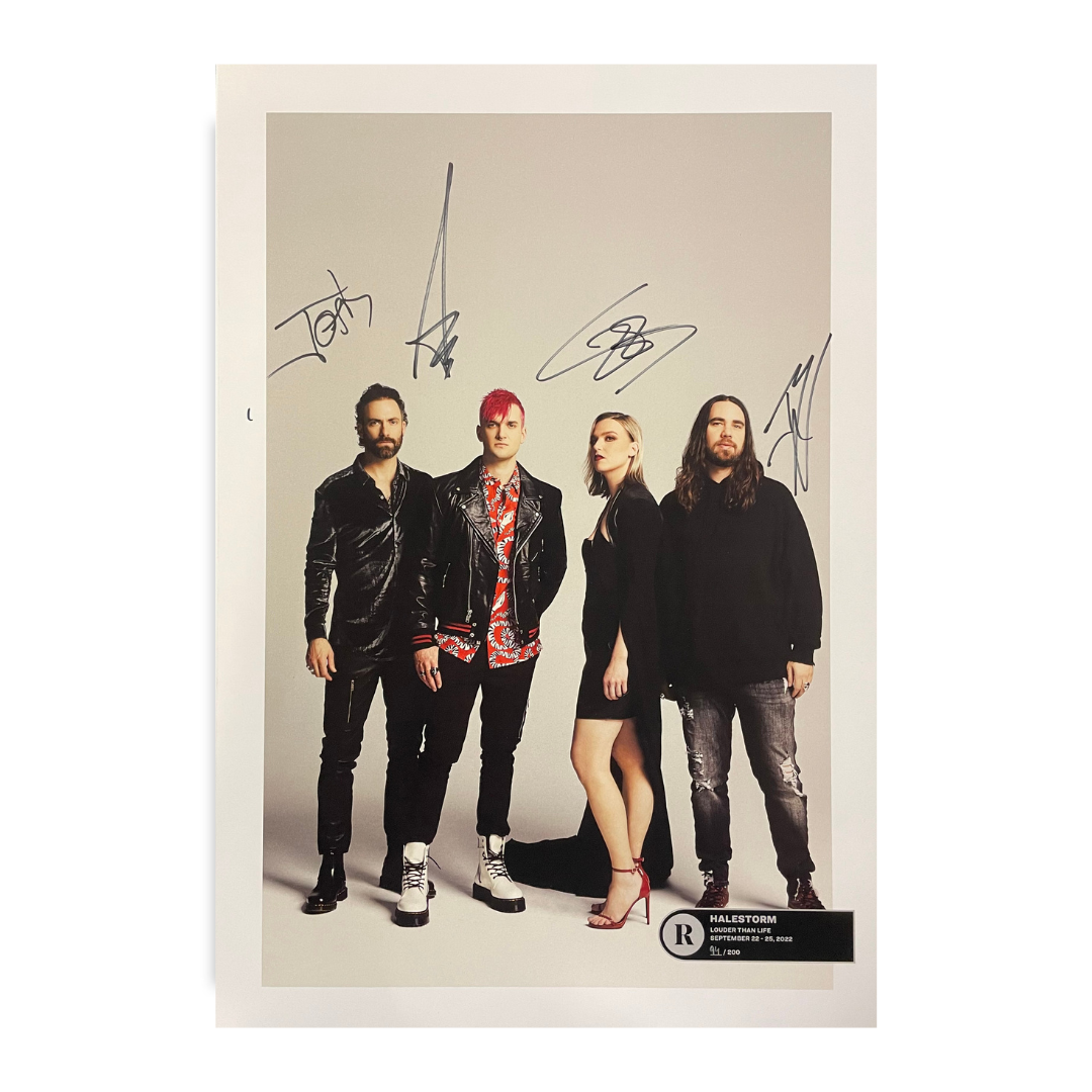 HALESTORM x REVOLVER x LOUDER THAN LIFE 2022 - SIGNED FESTIVAL POSTER