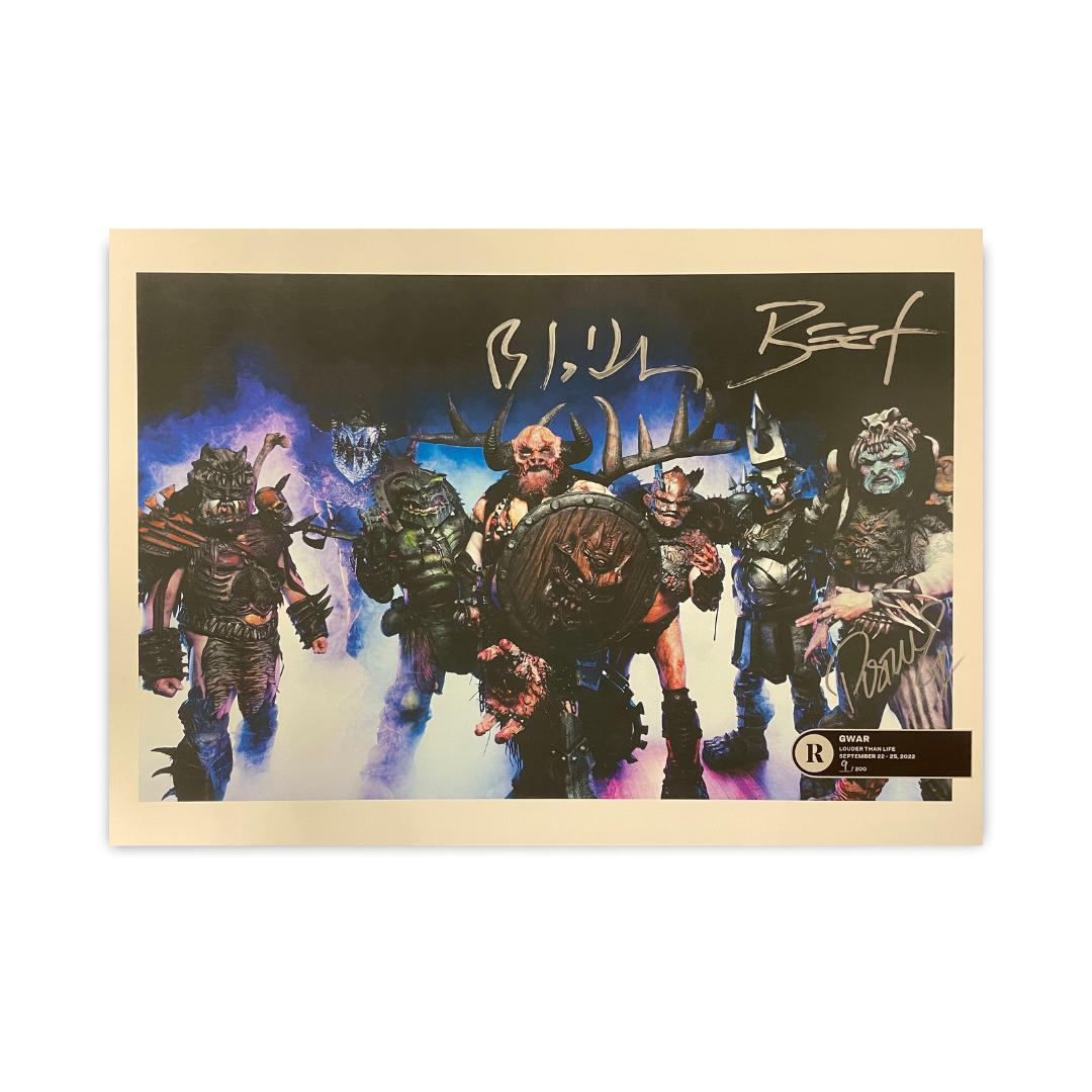 GWAR x REVOLVER x LOUDER THAN LIFE 2022 - SIGNED FESTIVAL POSTER