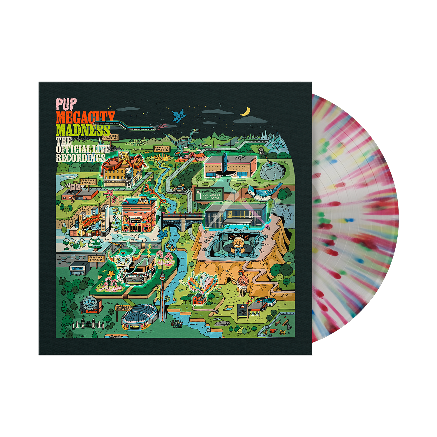 PUP 'MEGACITY MADNESS (The Official Live Recordings)' LP (Multicolor Splatter Vinyl)