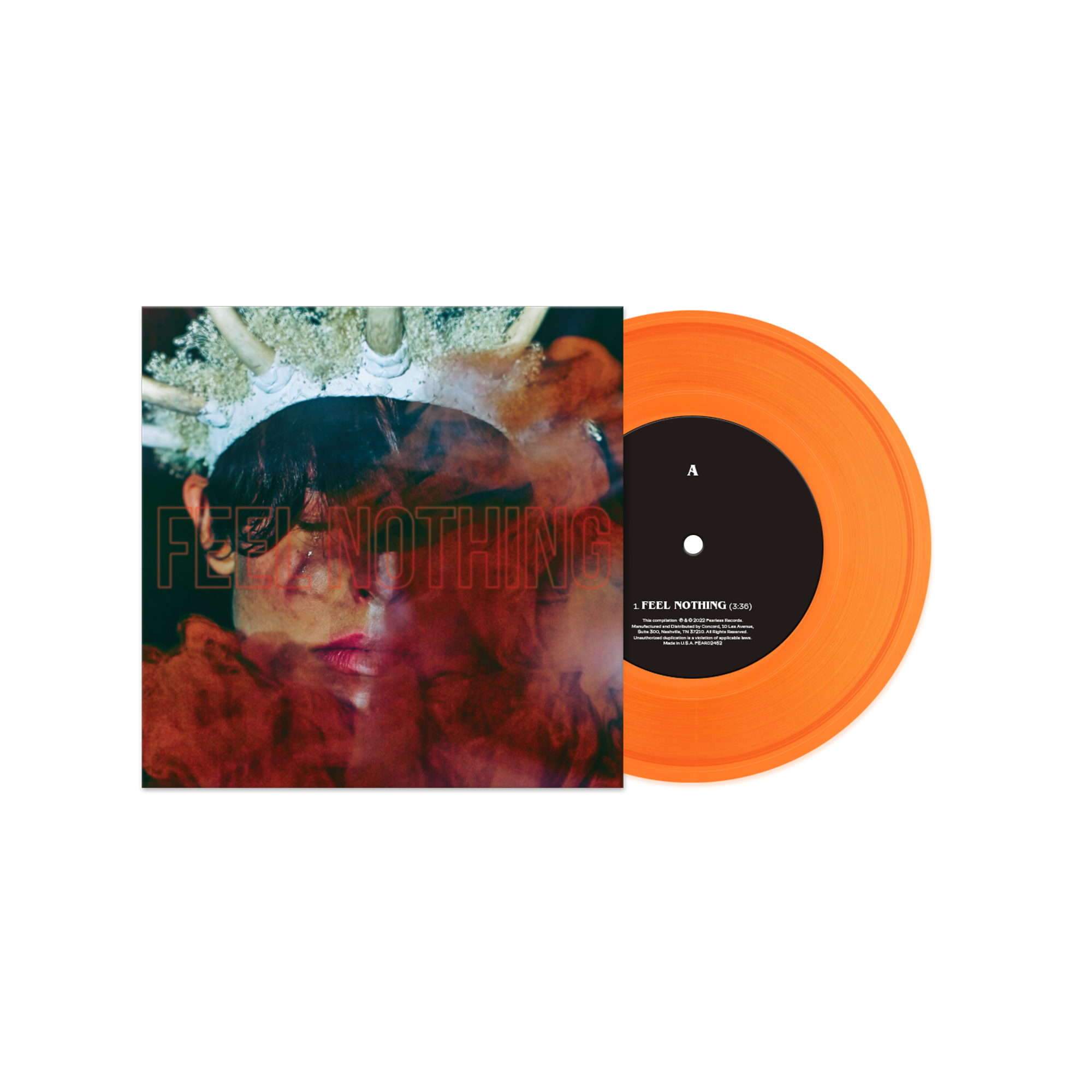 THE PLOT IN YOU 'FEEL NOTHING' 7" (Translucent Orange Vinyl)