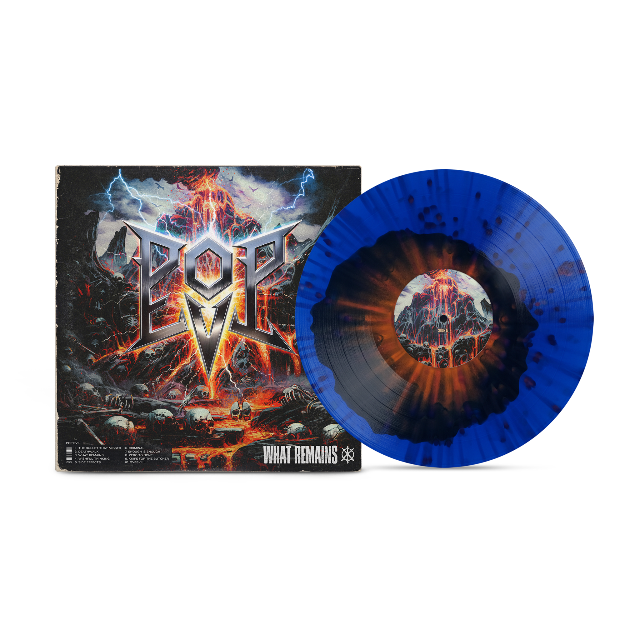 POP EVIL 'WHAT REMAINS' LP (Black in Blue Splatter Blend Vinyl)