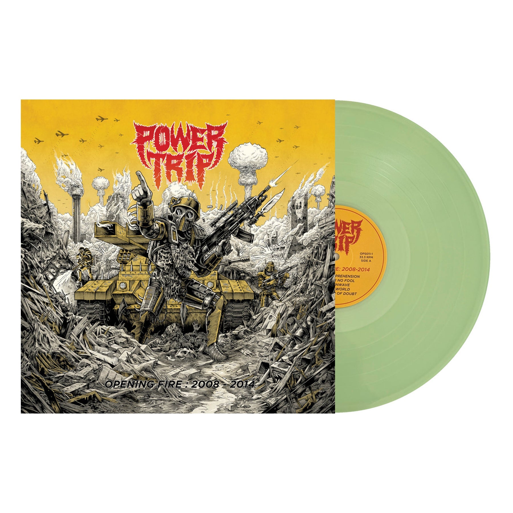 POWER TRIP 'OPENING FIRE: 2008-2014' LP (Coke Bottle Clear Vinyl)