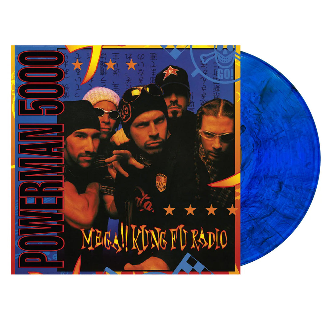 Powerman 5000 Mega!! Kung Fu Radio Blue With Black Swirl Vinyl