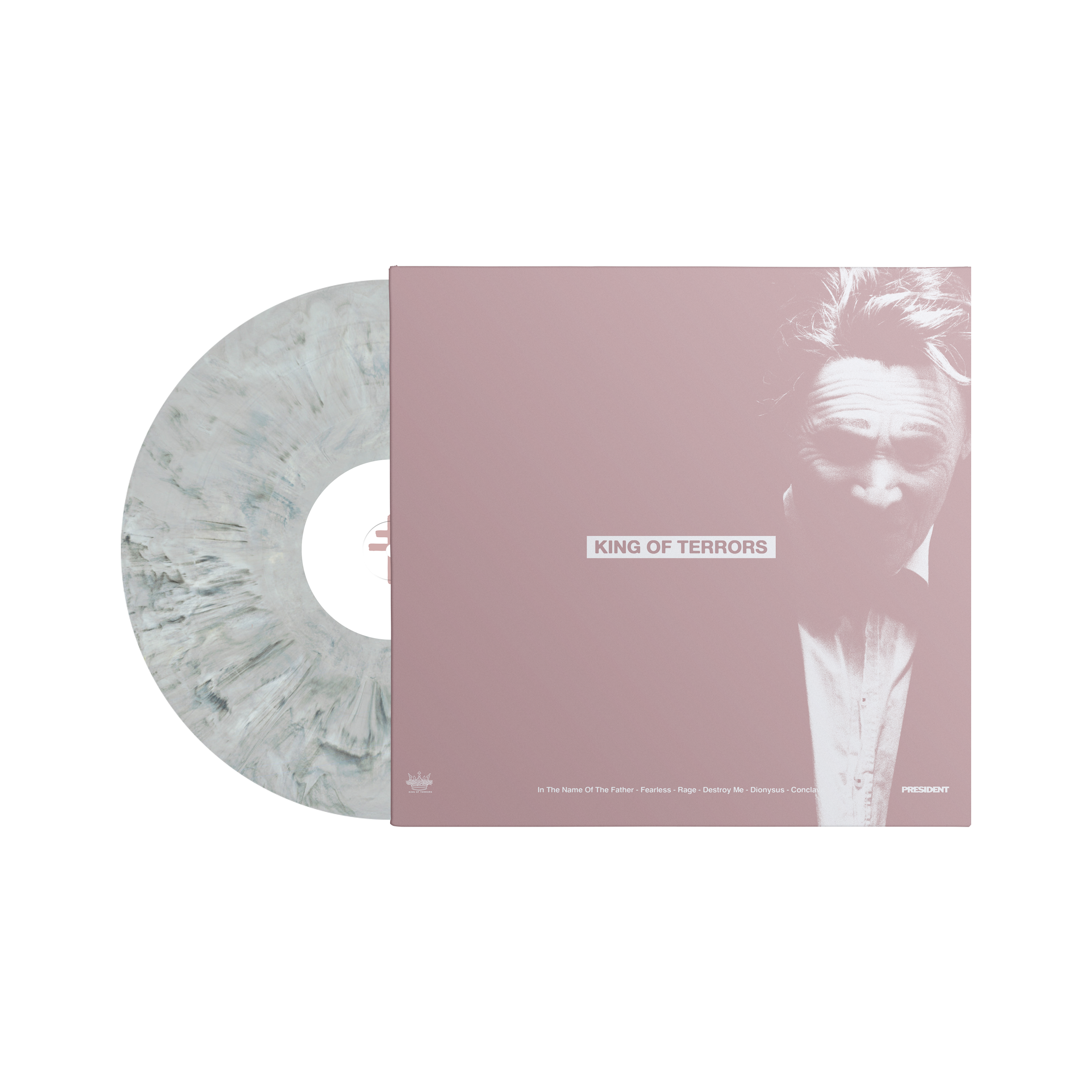 PRESIDENT ‘KING OF TERRORS’ EP (Exclusive – Gray Marble Vinyl) + T-SHIRT & SLIPMAT
