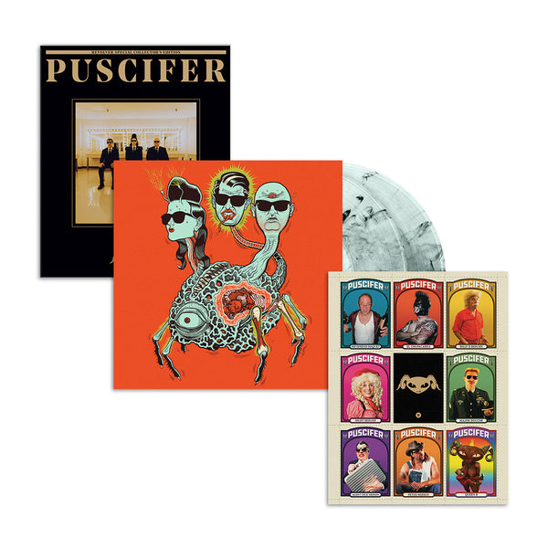 PUSCIFER x Revolver Special Collector's Edition Magazine w/ 'Global Probing, Live from Prescott' 2LP (Coke Bottle Clear w/Black Smoke)