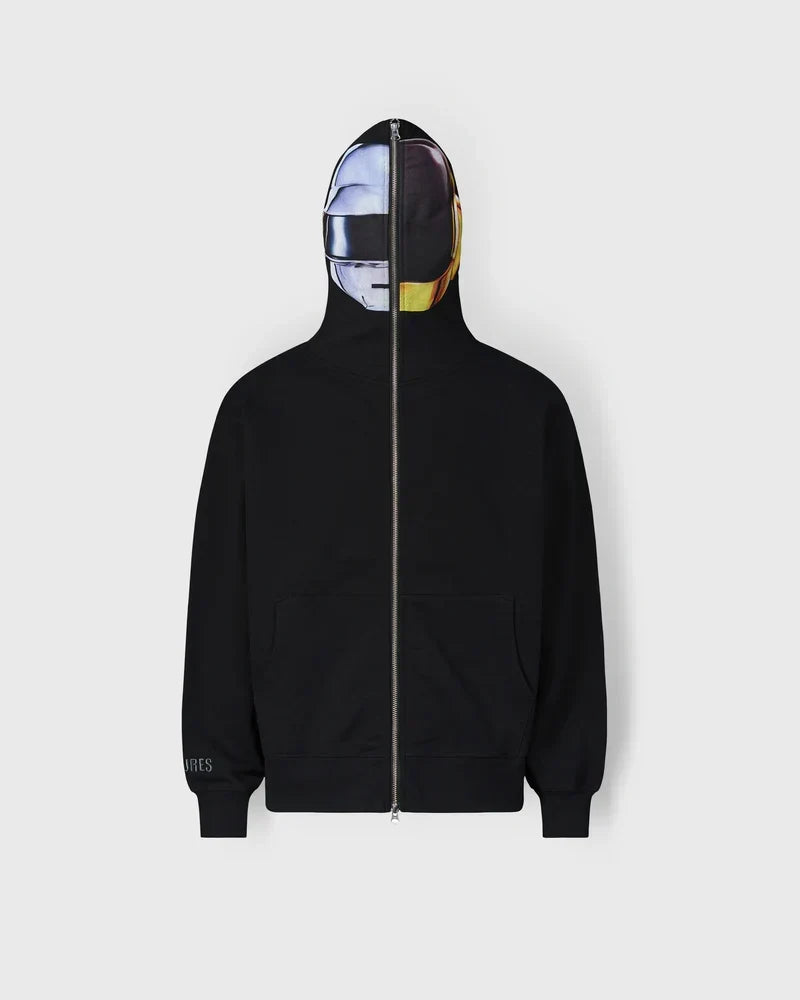 DAFT PUNK x PLEASURES RAM ZIP HOODIE (Black)