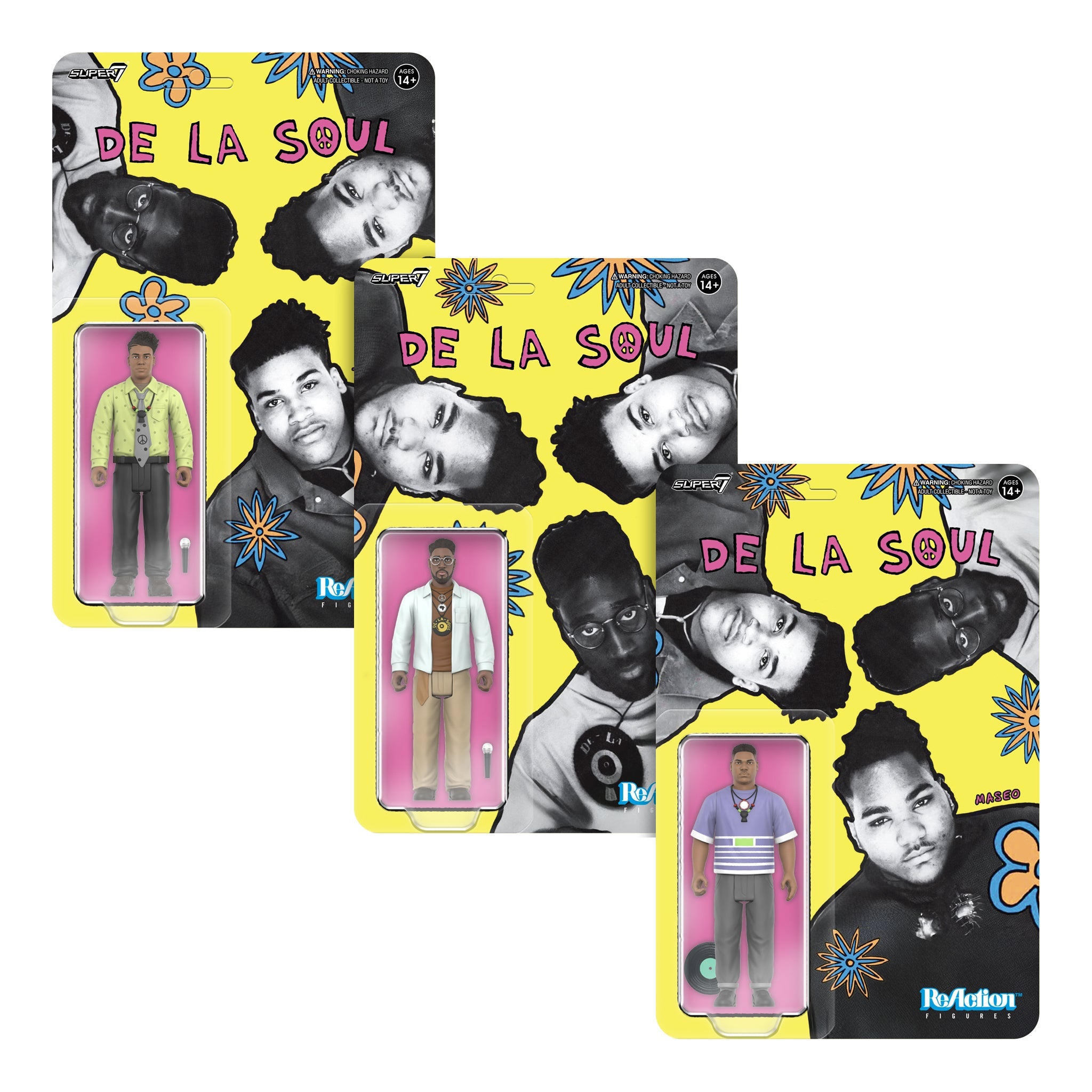 DE LA SOUL (ME, MYSELF & I) REACTION FIGURE WAVE 1 - 3-PACK