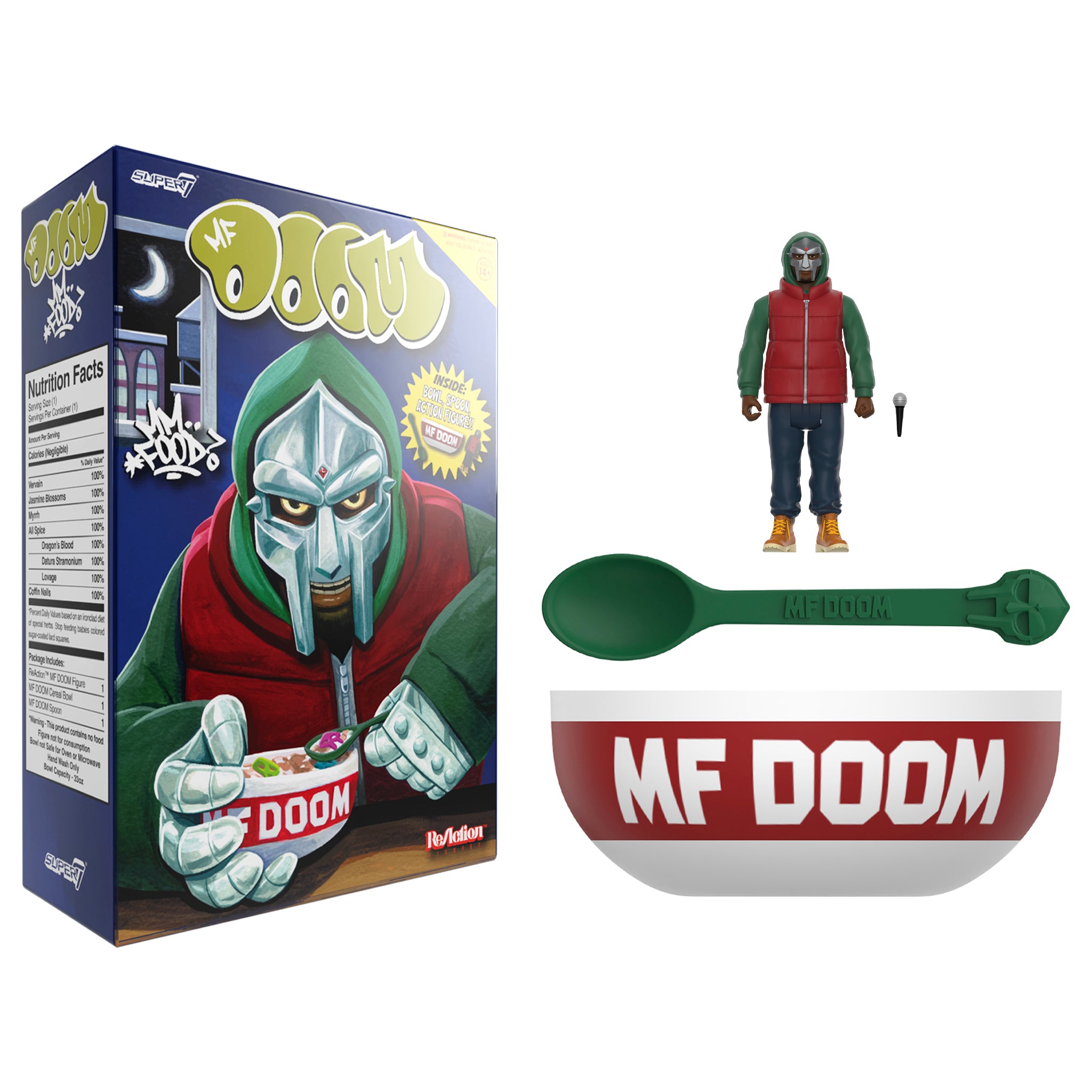 MF DOOM - "MM..FOOD" CEREAL BOWL SET - REACTION FIGURE - WAVE 2