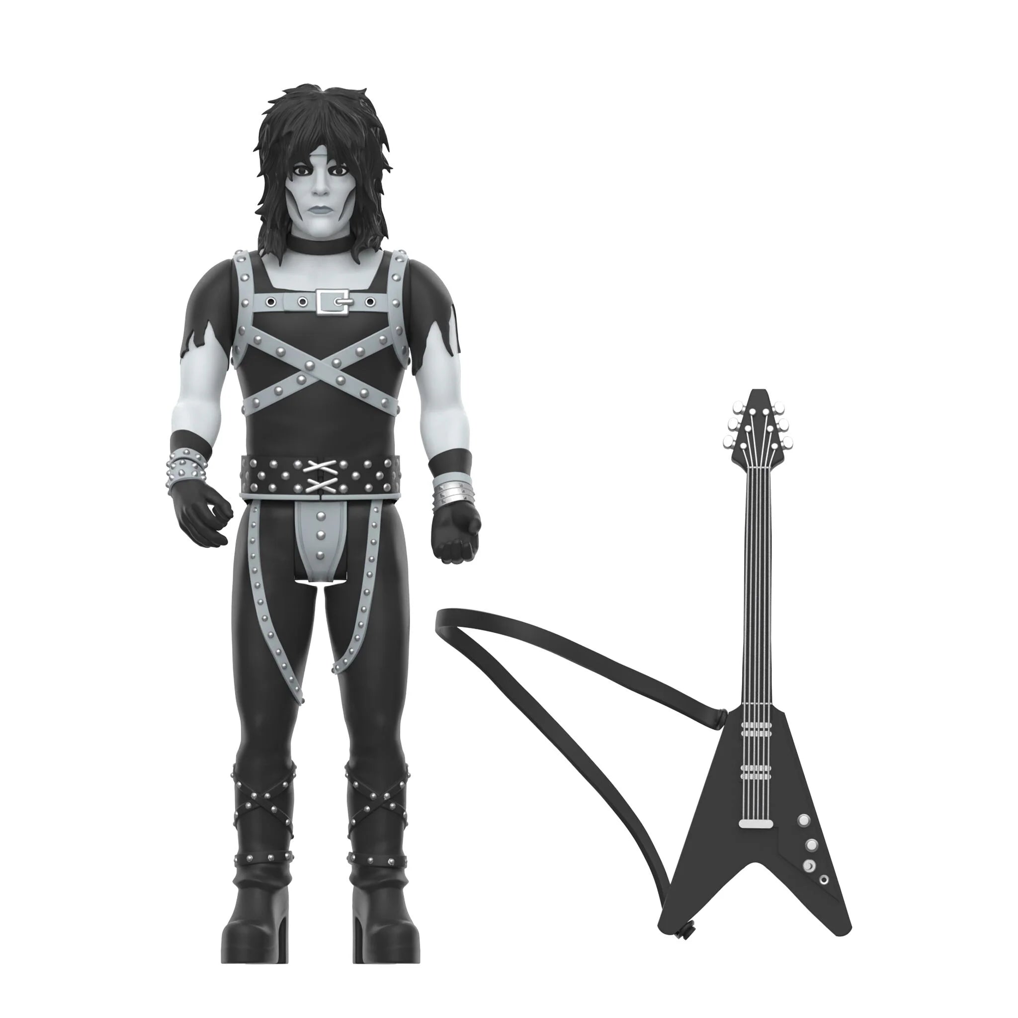 MOTLEY CRUE MICK MARS (SHOUT AT THE DEVIL - BLACK & WHITE) REACTION FIGURE WAVE 02