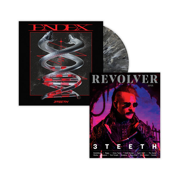 3TEETH x REVOLVER BUNDLE – 2023 FALL ISSUE W/ 'ENDEX' LP (Limited Edition – Only 1000 made, Black & White Marble Vinyl)