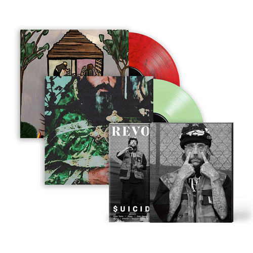 $UICIDEBOY$ x REVOLVER BUNDLE – 2023 FALL ISSUE W/ 'LONG TERM EFFECTS OF SUFFERING' LP & SING ME A LULLABY, MY SWEET TEMPTATION' LP  (Limited Edition – Only 500 made each)