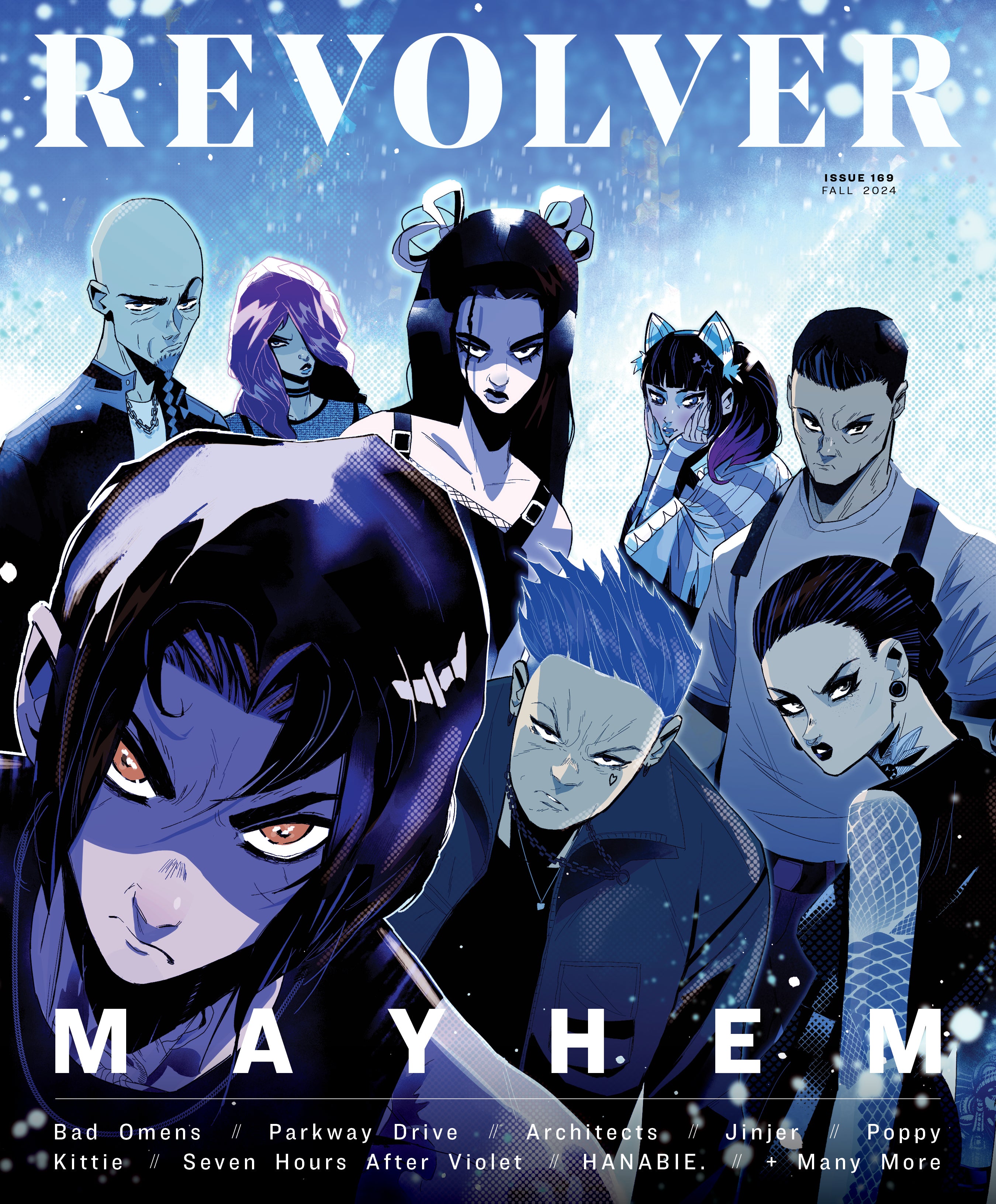 REVOLVER FALL 2024 ISSUE FEATURING MAYHEM FESTIVAL (COVER #1)