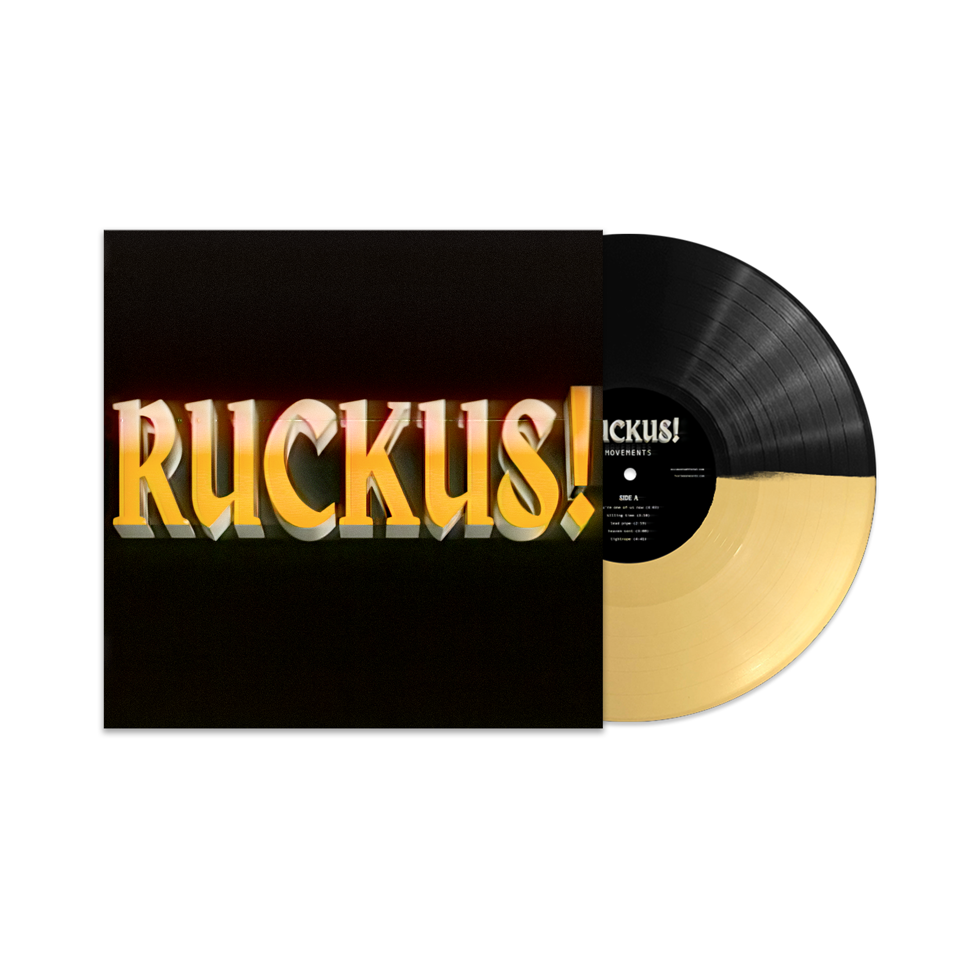 MOVEMENTS ‘RUCKUS!’ LP (Limited Edition – Only 500 Made, Half Black / Half Custard Vinyl)