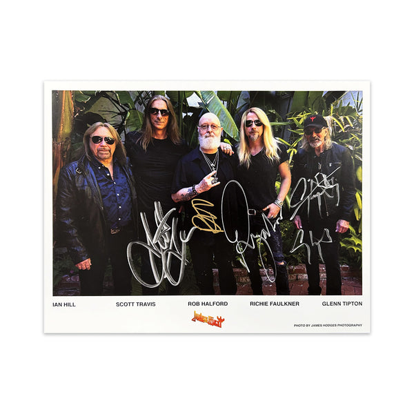 JUDAS PRIEST X REVOLVER BUNDLE - REVOLVER SPRING 2024 ISSUE & GOLDMINE SPRING 2024 ISSUE W/ BAND SIGNED 8X10" IN NUMBERED SLIPCASE