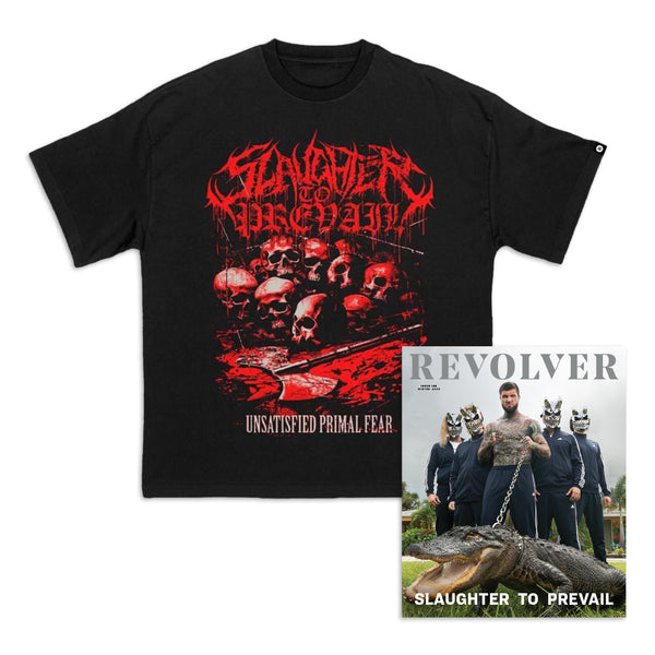 SLAUGHTER TO PREVAIL x REVOLVER BUNDLE – 2023 WINTER ISSUE W/ LIMITED EDITION EXCLUSIVE T-SHIRT