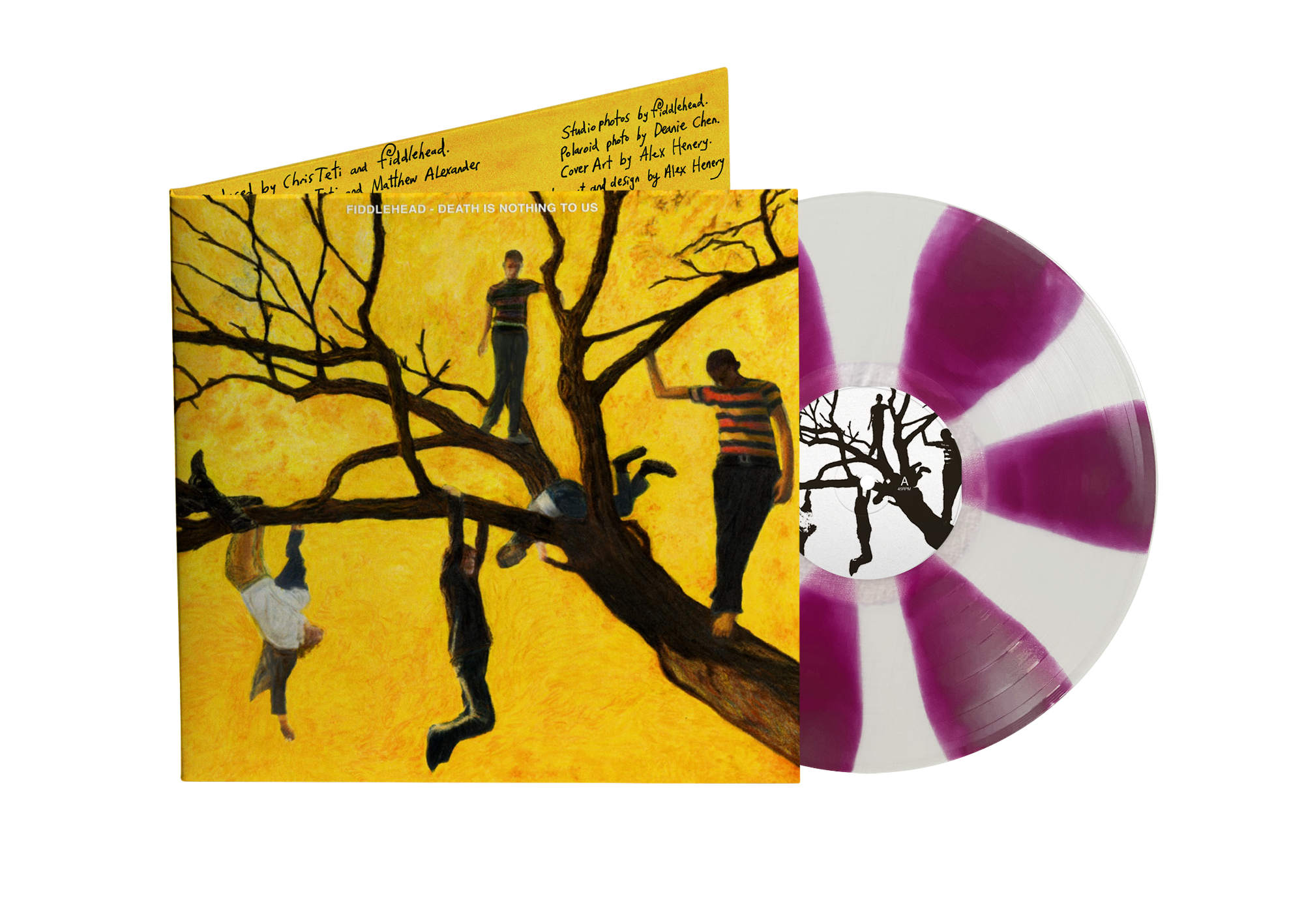 FIDDLEHEAD ‘DEATH IS NOTHING TO US’ LP (Limited Edition – Only 500 Made, Clear & Violet Pinwheel Vinyl)