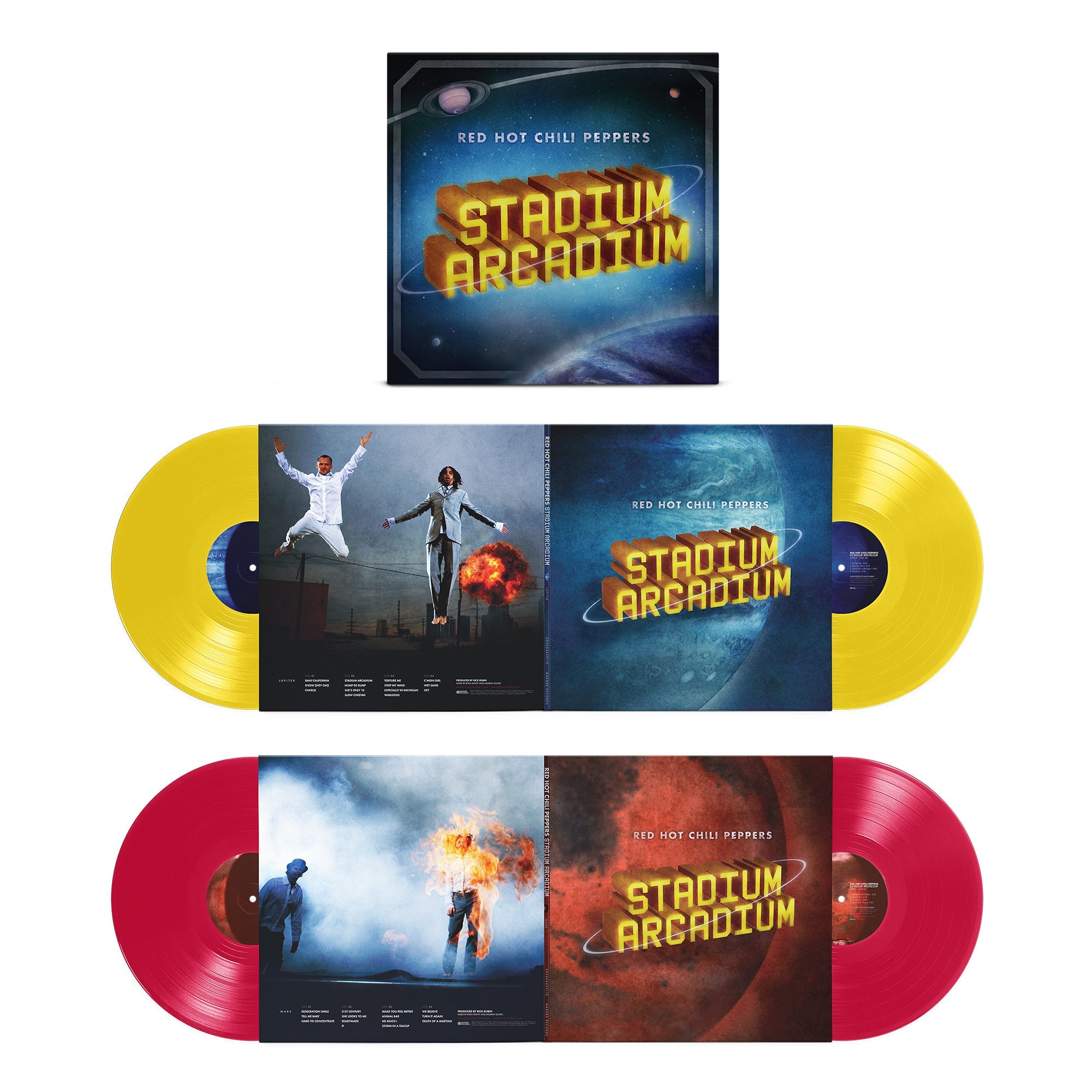 RED HOT CHILI PEPPERS 'STADIUM ARCADIUM' 4LP (Canary Yellow/Apple Red