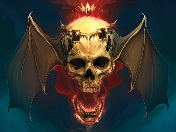 avenged sevenfold bat skull drawing