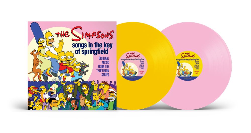 THE SIMPSONS 'SONGS IN THE KEY OF SPRINGFIELD' 2LP (Canary Yellow/Baby Pink Vinyl)