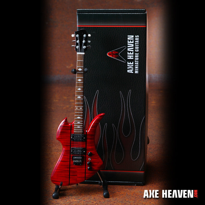 OFFICIAL B.C. RICH® RED STAINED MOCKINGBIRD® MINIATURE GUITAR REPLICA COLLECTIBLE