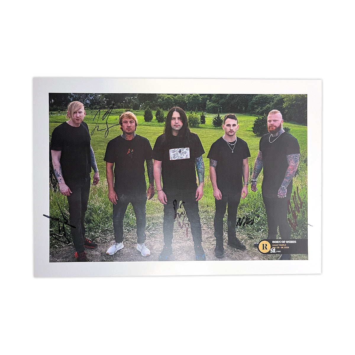 BORN OF OSIRIS X SONIC TEMPLE FESTIVAL 2023 LIMITED EDITION SIGNED POSTER