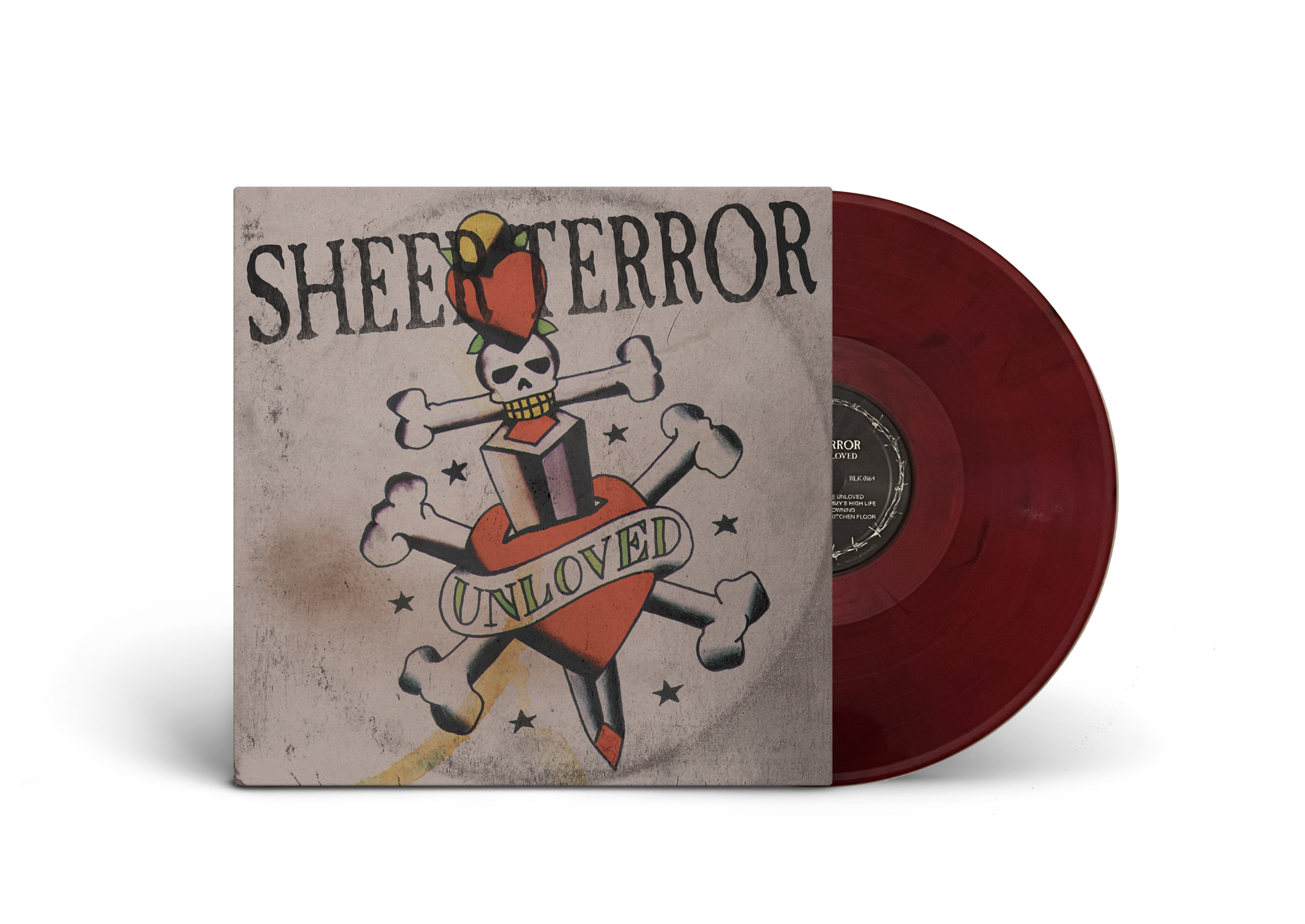 SHEER TERROR ‘UNHEARD UNLOVED’ LP (Limited Edition – Only 200 Made, Red & Black Swirl Vinyl)