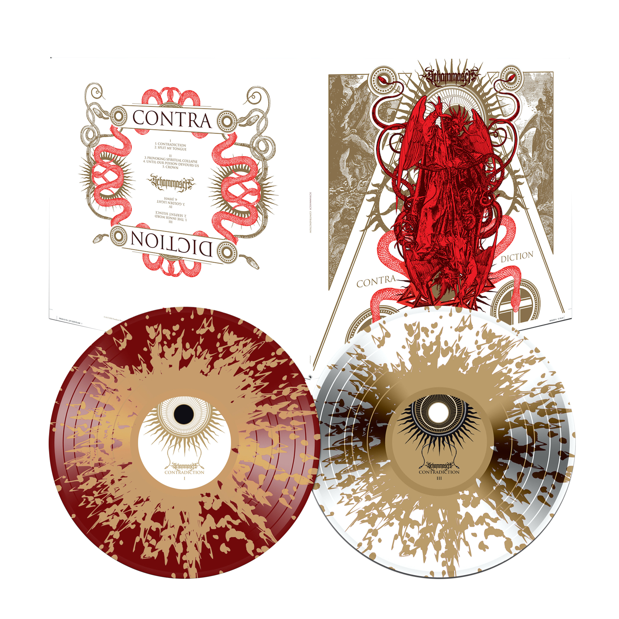 SCHAMMASCH 'CONTRADICTION' 2LP (Red & White / Gold Splatter Vinyl)