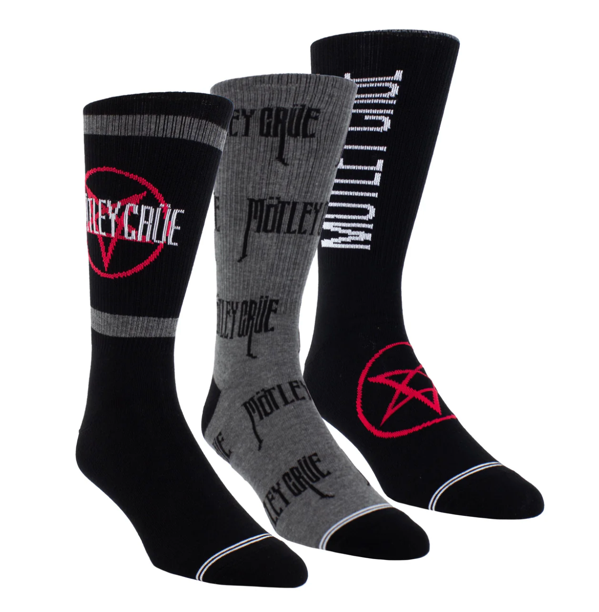 MOTLEY CRUE '3 PACK' CREW SOCKS