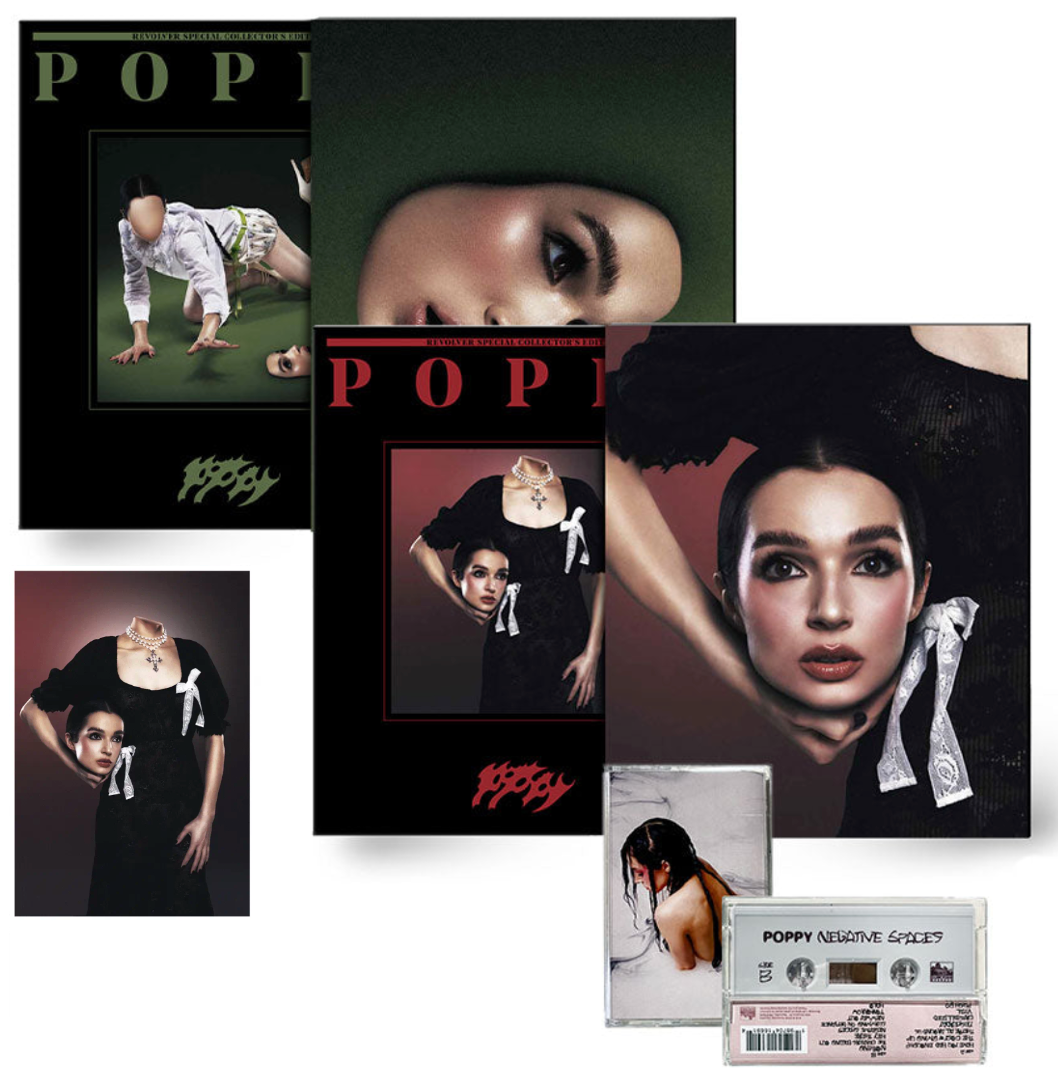 POPPY x REVOLVER SPECIAL ARTIST OF THE YEAR MAGAZINE IN SLIPCASE w/ ‘NEGATIVE SPACES’ CASSETTE & EXCLUSIVE LENTICULAR