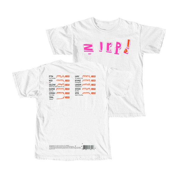 DIIV 'ZIRP!' WHITE T-SHIRT