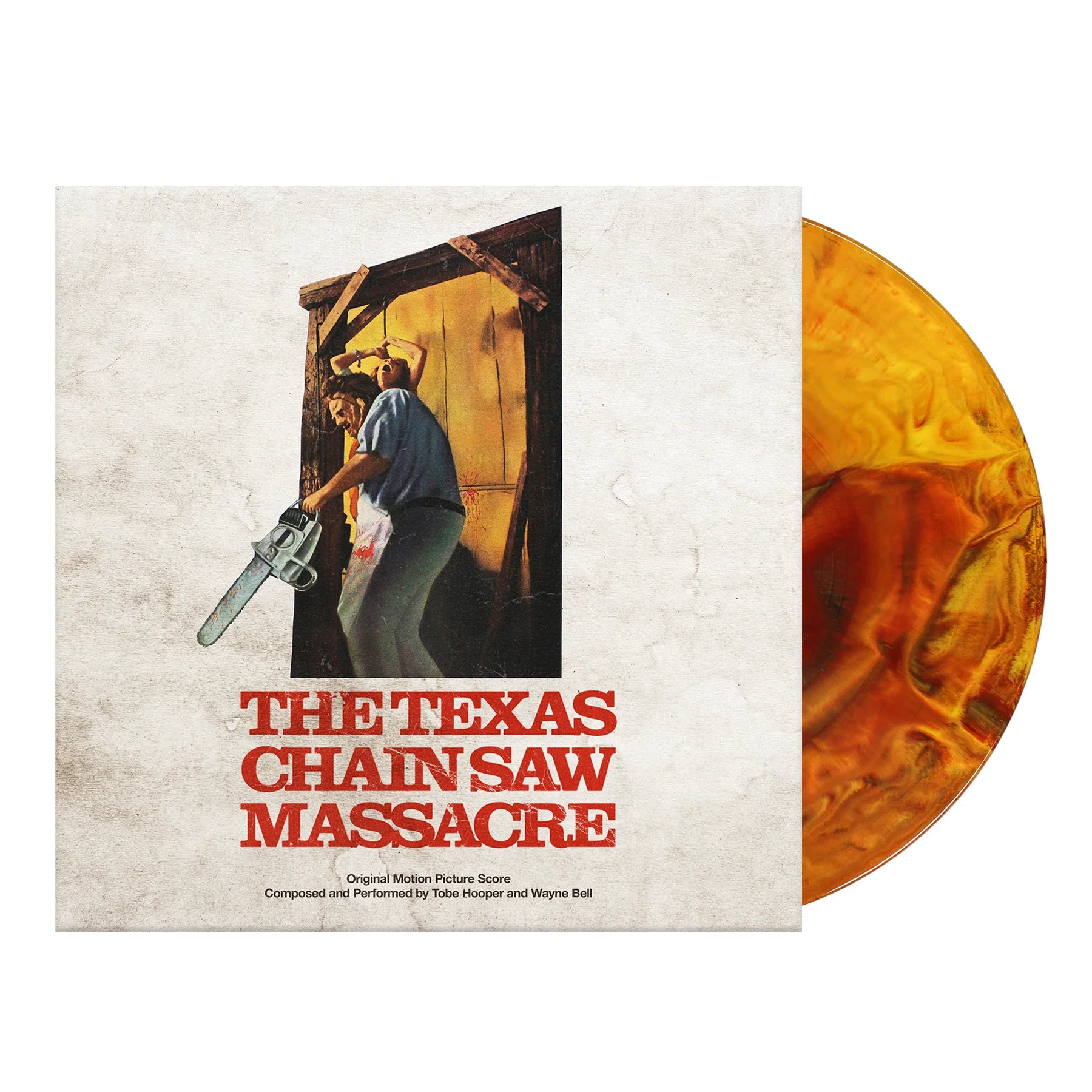 THE TEXAS CHAINSAW MASSACRE ORIGINAL SCORE LP (Color Vinyl, Music by Tobe Hooper and Wayne Bell)