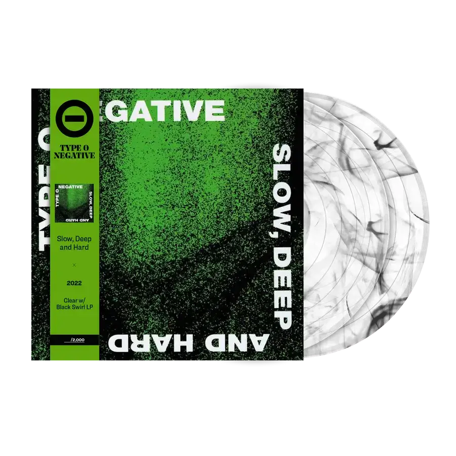 TYPE O NEGATIVE 'SLOW, DEEP AND HARD' LP (Clear w/Black Swirl)