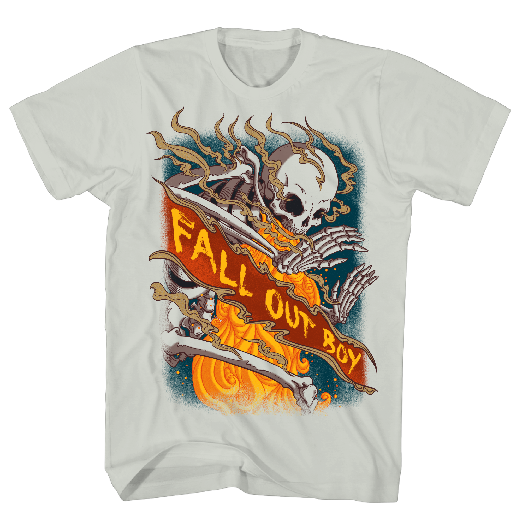 FALL OUT BOY SKELTON BLACK T-SHIRT