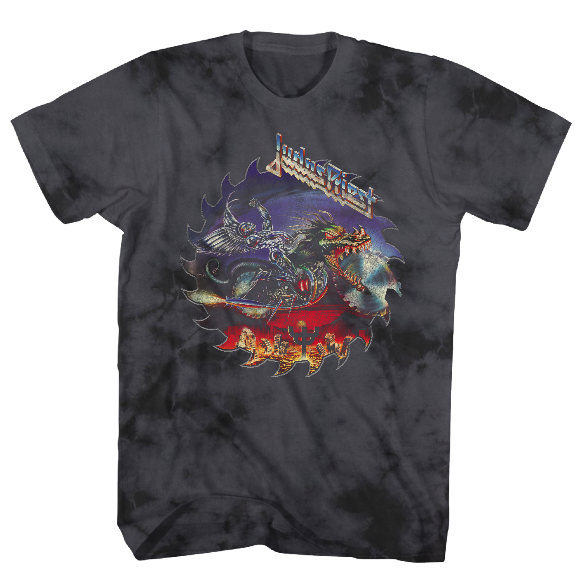 JUDAS PRIEST PAIN KILLER BLACK CLOUD WASH T-SHIRT