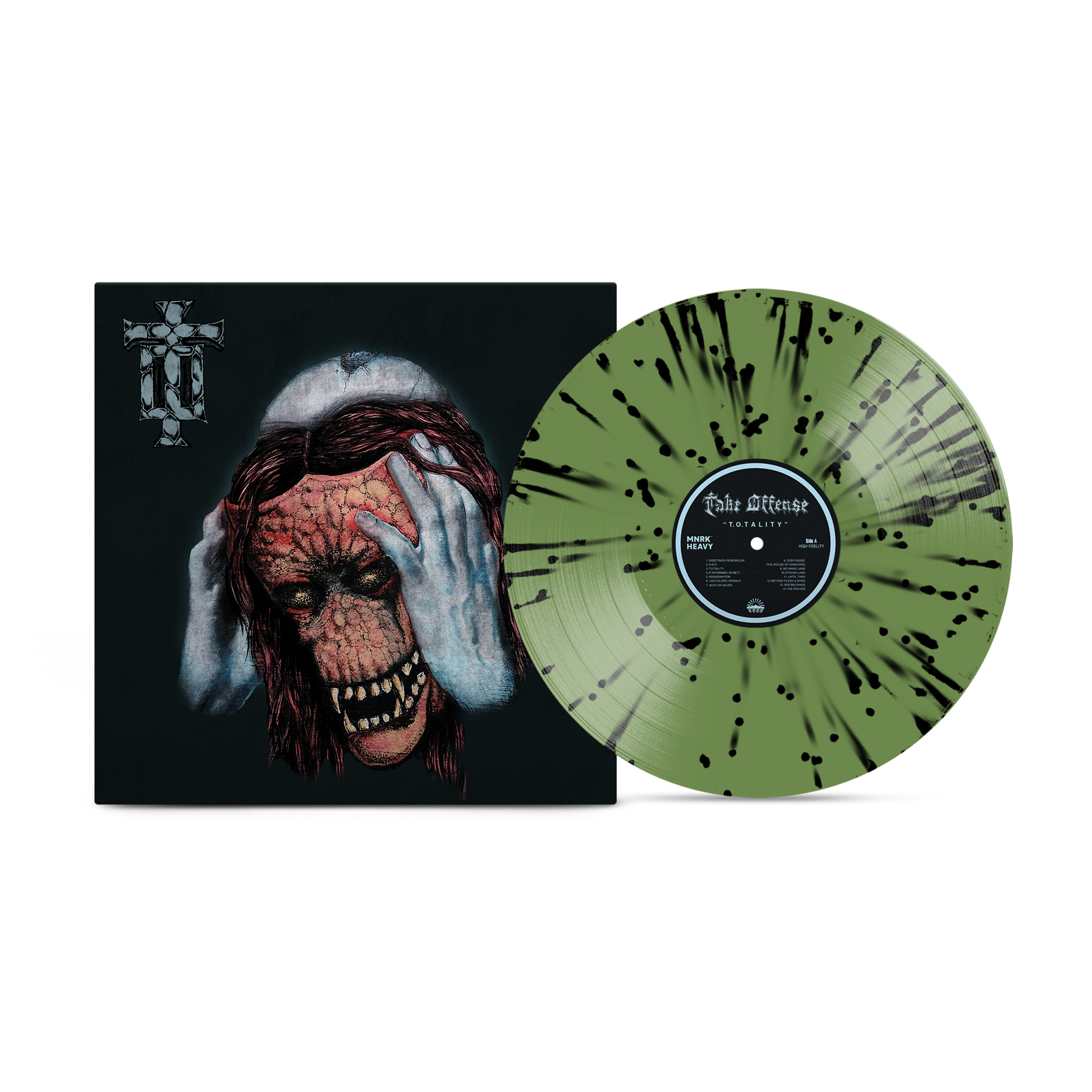 TAKE OFFENSE 'T.O.TALITY' LP (Green w/ Black Splatter Vinyl)