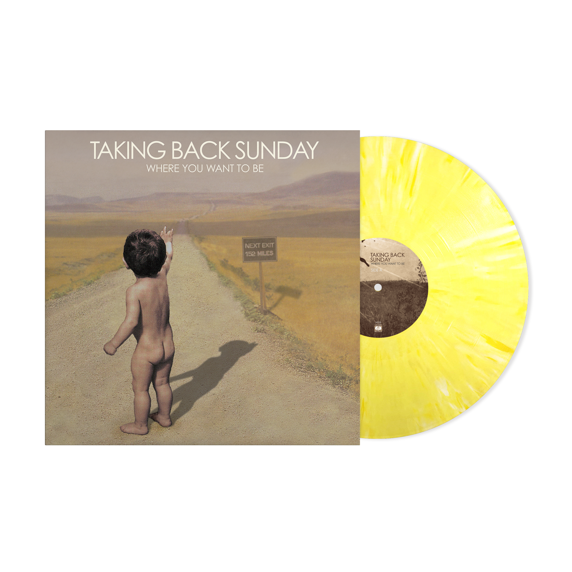 TAKING BACK SUNDAY 'WHERE YOU WANT TO BE' LP (Limited Edition – Only 500 Made, Yellow Splatter Vinyl)